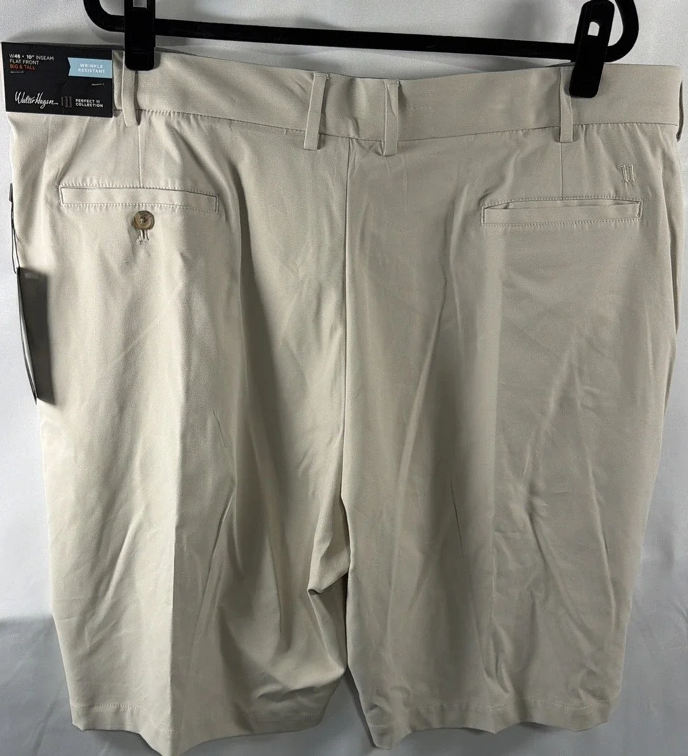 Men's 46 Walter Hagen Big & Tall Perfect 11 Collection Flat Front Golf Shorts